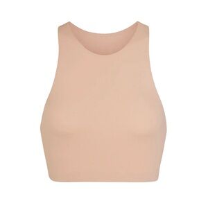 SKIMS Fits Everybody High Neck Bralette – Clay – XS